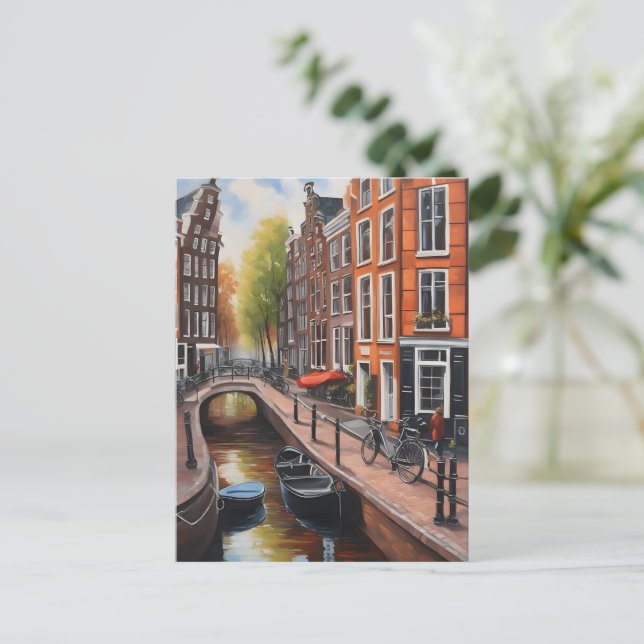 Amsterdamer Ölmalerei Postkarte (Stehend Vorderseite)