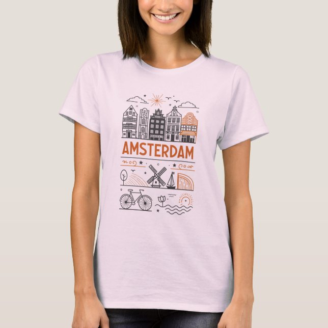 Amsterdamer T - Shirt Vintag Graphic Women's (Vorderseite)