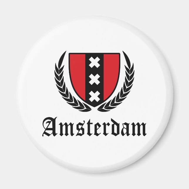 Amsterdamer Wappen Magnet (Vorne)