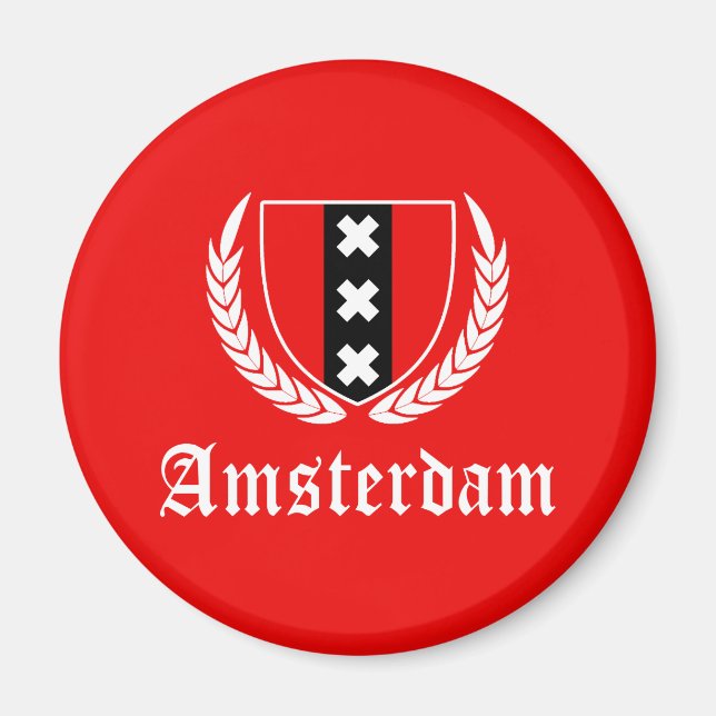 Amsterdamer Wappen Magnet (Vorne)