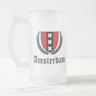 Amsterdamer Wappen Mattglas Bierglas