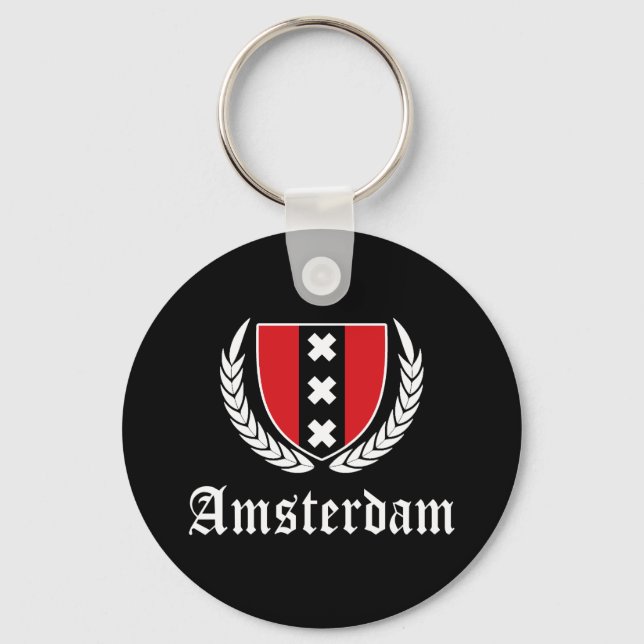 Amsterdamer Wappen Schlüsselanhänger (Vorderseite)