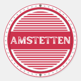 Amstetten City Pride Emblem – Österreichische Iden Runder Aufkleber