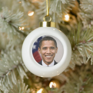 Amt des designierten Präsidenten Barack Obama Keramik Kugel-Ornament