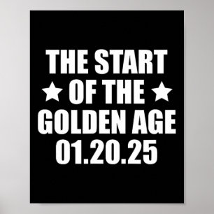 Amtseinführung 2025 Präsident Trump Goldenes Zeita Poster