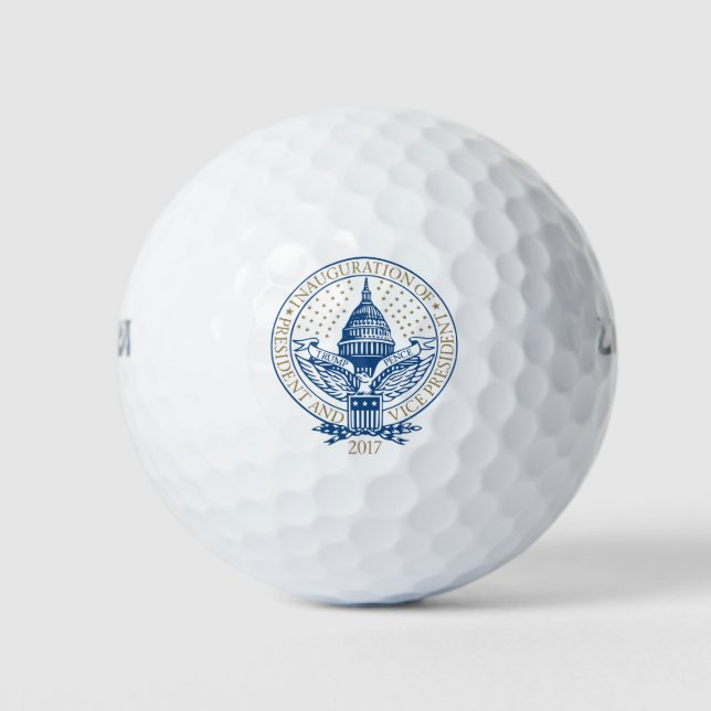 Amtseinführung Trump Pence 2017 Logo Golfball (Vorderseite)