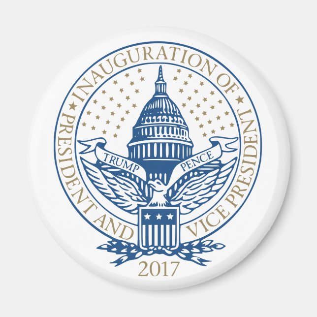 Amtseinführung Trump Pence 2017 Logo Magnet (Vorne)