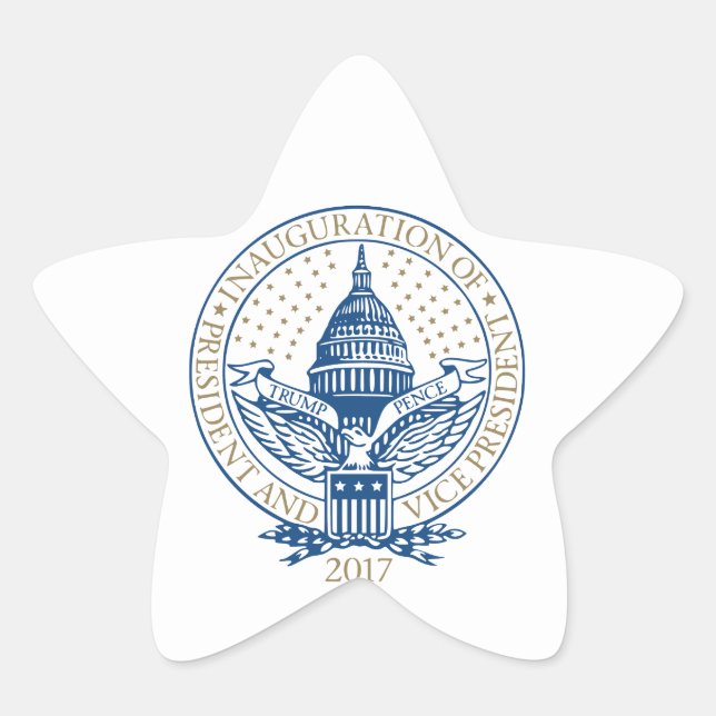 Amtseinführung Trump Pence 2017 Stern-Aufkleber (Vorderseite)