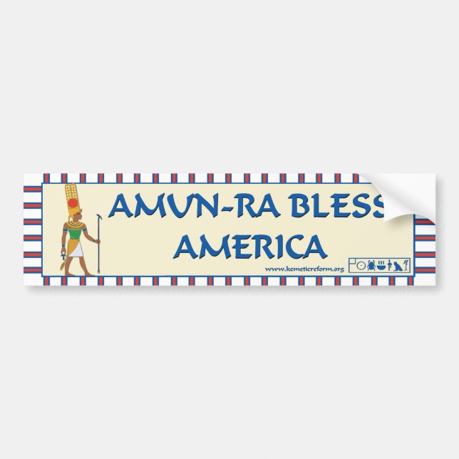 Amun-Ra segnen Amerika-Autoaufkleber Autoaufkleber (Vorne)