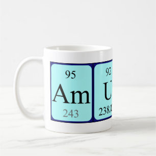 Amund tasse de nom de table périodique