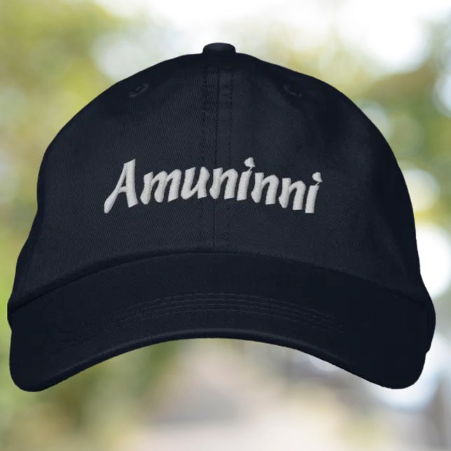Amuninni Embroidered Hat Bestickte Baseballkappe (Amuninni Embroidered Hat - Let's Go in Sicilian)