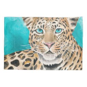 Amur Leopard Watercolor Art Kissenbezug