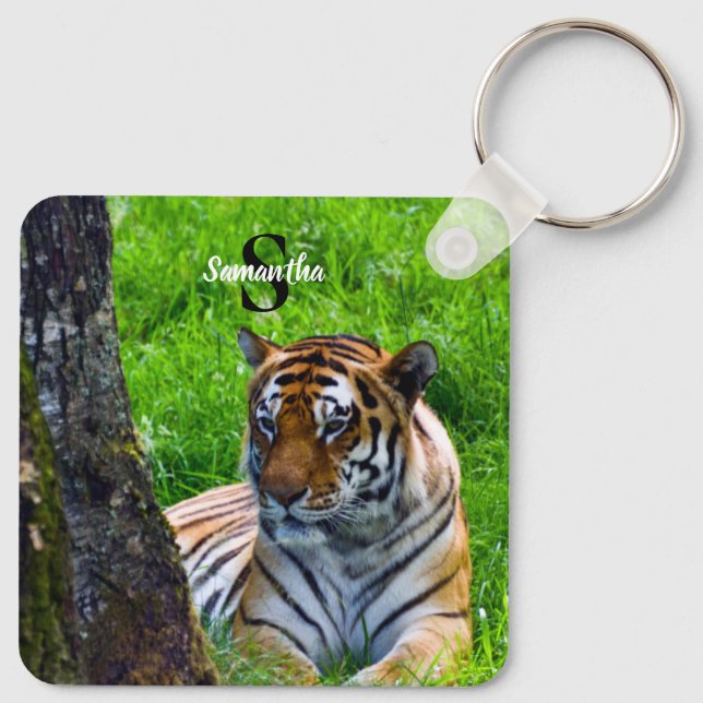 Amur Tiger Keyring Schlüsselanhänger (Rückseite)