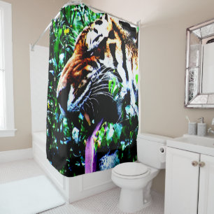 Amur Tiger sccna Duschvorhang
