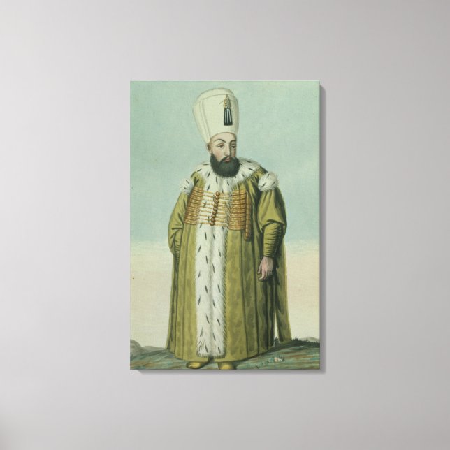 Amurath (Murad) III (1546-95) Sultan 1574-95, aus Leinwanddruck (Vorderseite)