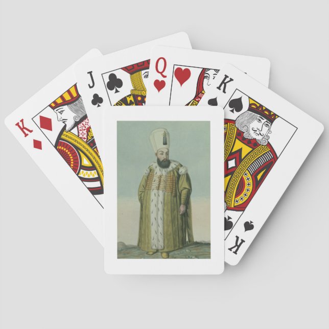 Amurath (Murad) III (1546-95) Sultan 1574-95, from Spielkarten (Rückseite)