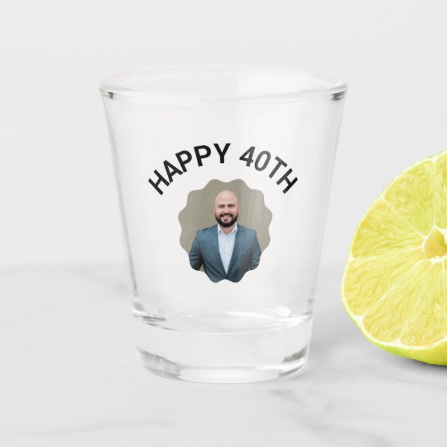 Amusant 40e anniversaire CUSTOM TEXTE Photo verre  (Devant)