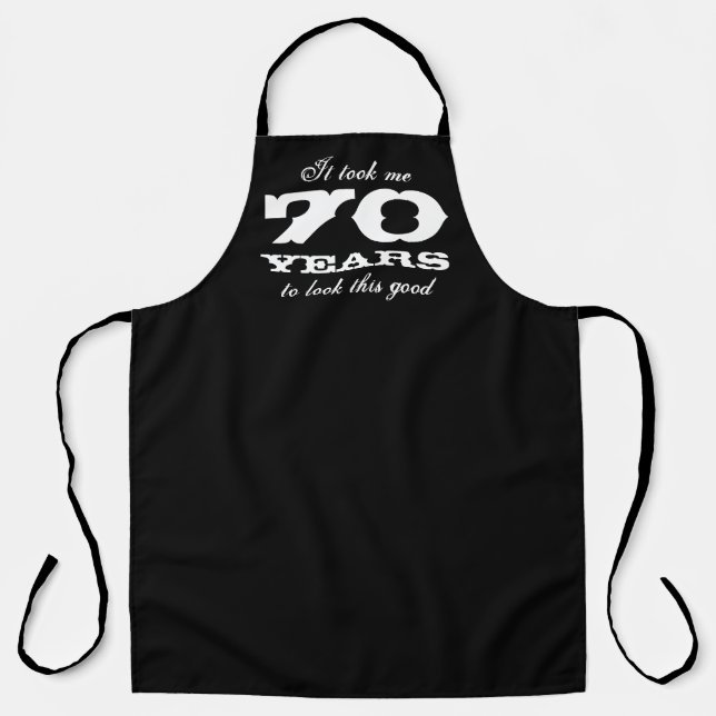 Amusant 70e tablier de cuisine pour hommes (Recto)
