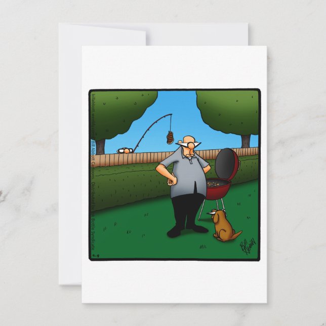 Amusant Anniversaire Barbecue Fête Invitations (Devant)