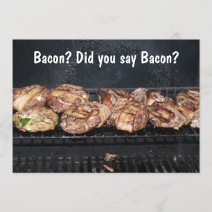 Amusant Bacon BBQ party Invitation