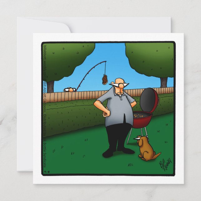 Amusant Barbecue Invitations Spectacles (Devant)