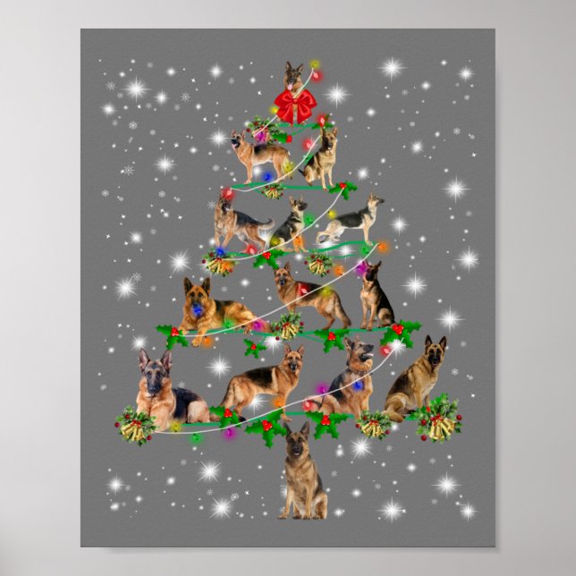 Amusant berger allemand décoration d'arbre de Noël (Devant)