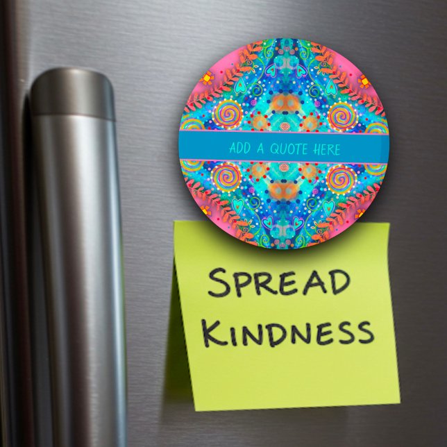 Amusant Boho rose Personnalisé Inspirivity Magnet (Créateur téléchargé)