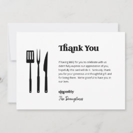 Amusant Carte de remerciements Mariage barbecue gr
