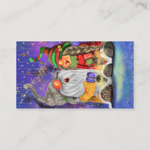 Amusant Carte de visite de Noël heureux chanter Gn