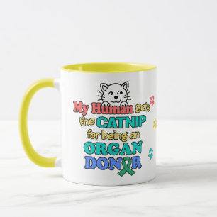 Amusant chat Orgue Donateur Sensibilisation Mug ca