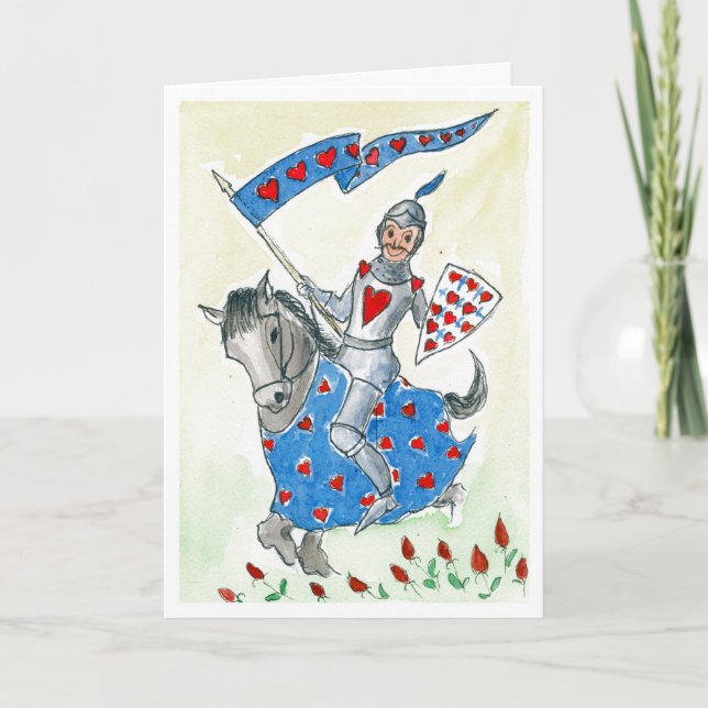Amusant "Chevalier dans l'armure brillante" Carte  (Devant)