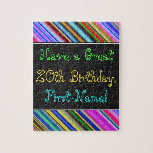 Amusant, coloré, Whimsical 20th Birthday Puzzle