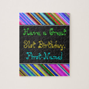 Amusant, coloré, Whimsical 31st Birthday Puzzle