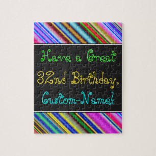 Amusant, coloré, Whimsical 32nd Birthday Puzzle