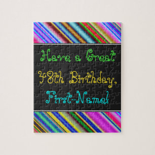 Amusant, coloré, Whimsical 48th Birthday Puzzle