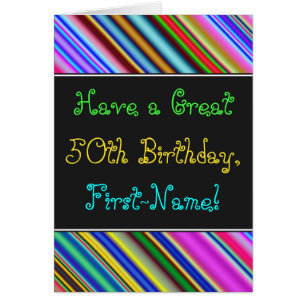Amusant, coloré, Whimsical 50th Birthday Card