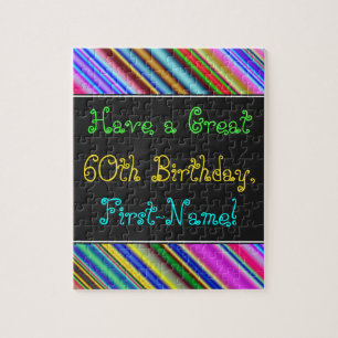 Amusant, coloré, Whimsical 60th Birthday Puzzle