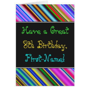 Amusant, coloré, Whimsical 8th Birthday Card