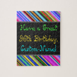 Amusant, coloré, Whimsical 96th Birthday Puzzle