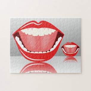 Amusant Cool drôle rire Gros Bouche Puzzle