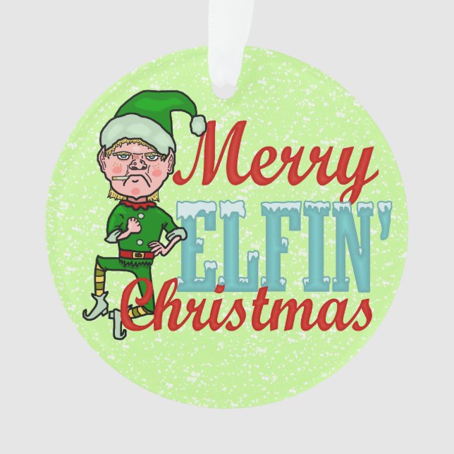 Amusant Elfe de Noël Joyeux Elfin Bah Humbug (devant)