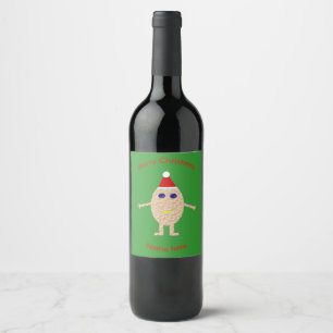 Amusant Étiquettes de bouteille d'oeuf de Noël