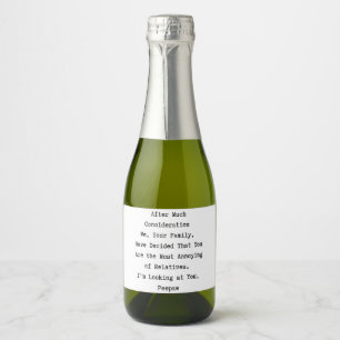 Amusant Famille Famille Vin de Noël Vin Étiquette
