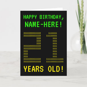 Amusant, Geeky, Nerdy "21 ANS !" Carte d'anniversa