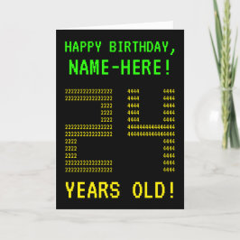 Amusant, Geeky, Nerdy "24 ANS !" Carte d'anniversa