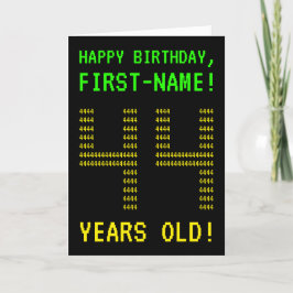 Amusant, Geeky, Nerdy "44 ANS !" Carte d'anniversa