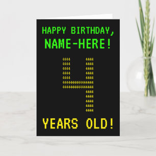 Amusant, Geeky, Nerdy "4 ANS !" Carte d'anniversai