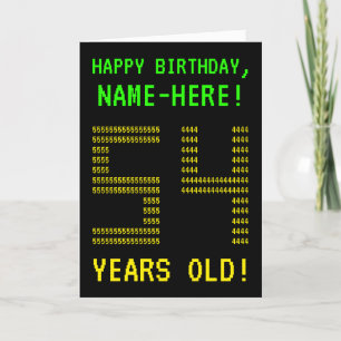 Amusant, Geeky, Nerdy "54 ANS !" Carte d'anniversa