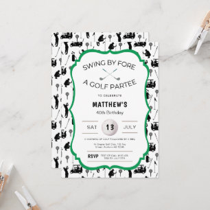 Amusant Golf Invitation pour une fête de golf d'an