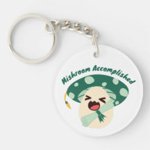 Amusant Green Mushroom Grad Porte - clé